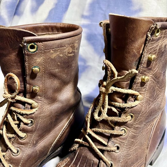 Justin leather Roper boots - Picture 4 of 12